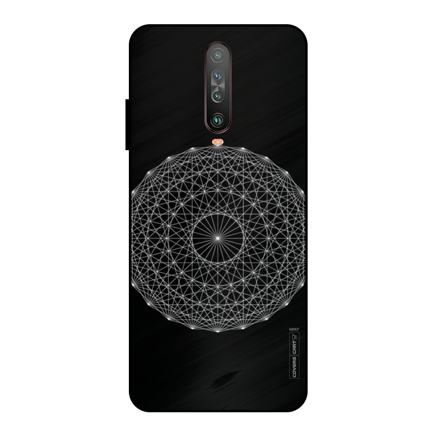 Black Clipart Metal Back Case for Poco X2