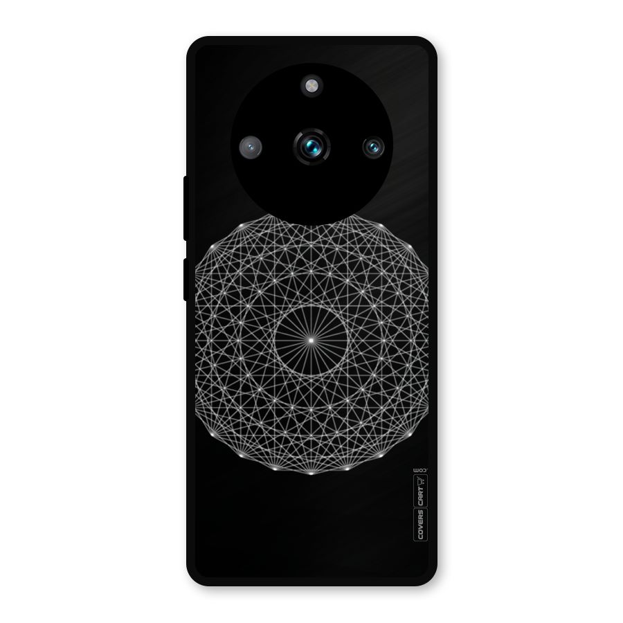 Black Clipart Metal Back Case for Realme 11 Pro Plus
