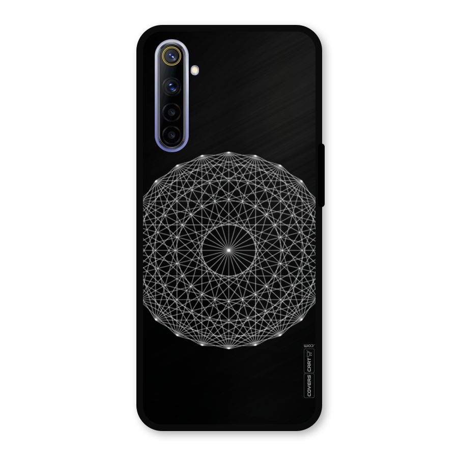 Black Clipart Metal Back Case for Realme 6