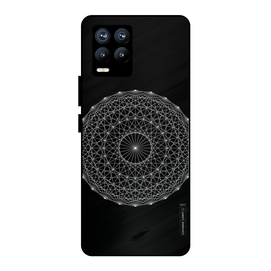 Black Clipart Metal Back Case for Realme 8