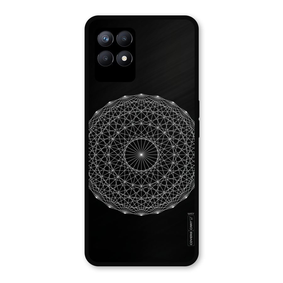 Black Clipart Metal Back Case for Realme 8i