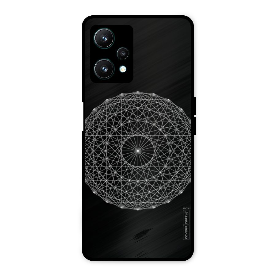 Black Clipart Metal Back Case for Realme 9 Pro 5G