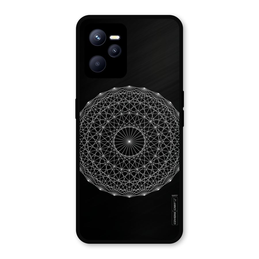 Black Clipart Metal Back Case for Realme C35