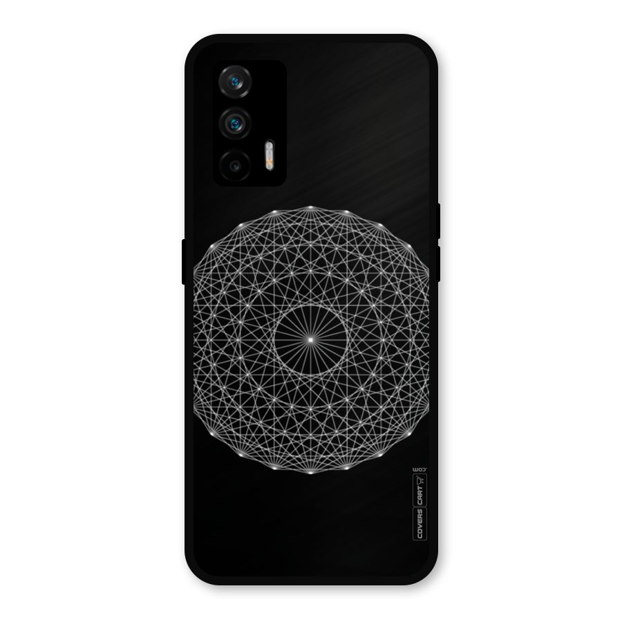 Black Clipart Metal Back Case for Realme GT 5G