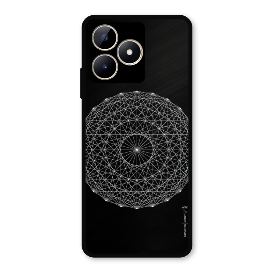 Black Clipart Metal Back Case for Realme Narzo N53