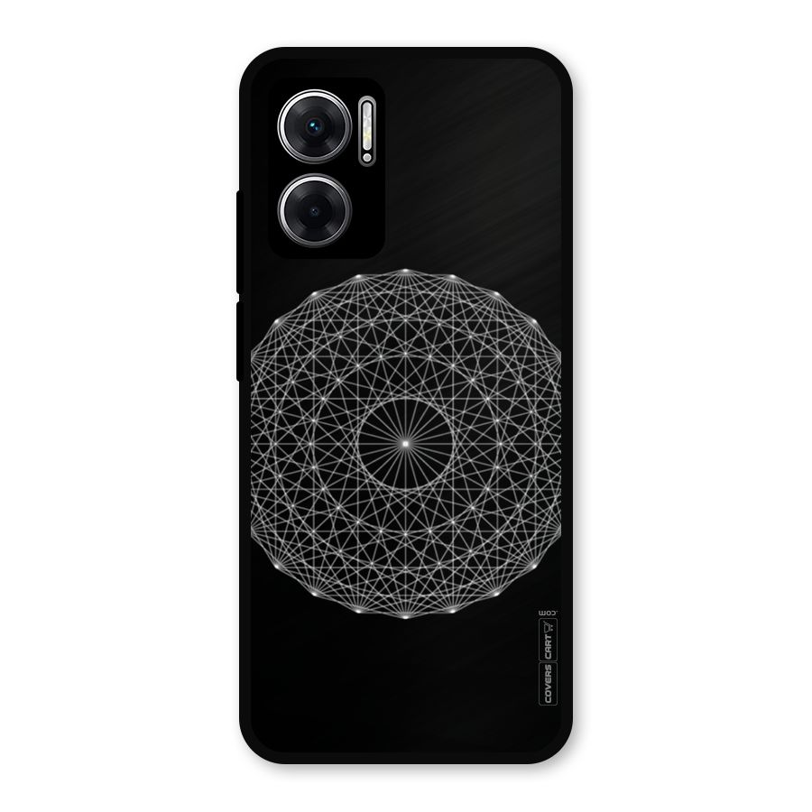Black Clipart Metal Back Case for Redmi 11 Prime 5G