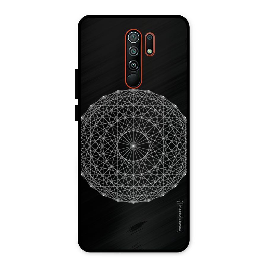 Black Clipart Metal Back Case for Redmi 9 Prime