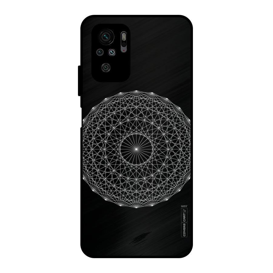 Black Clipart Metal Back Case for Redmi Note 10S