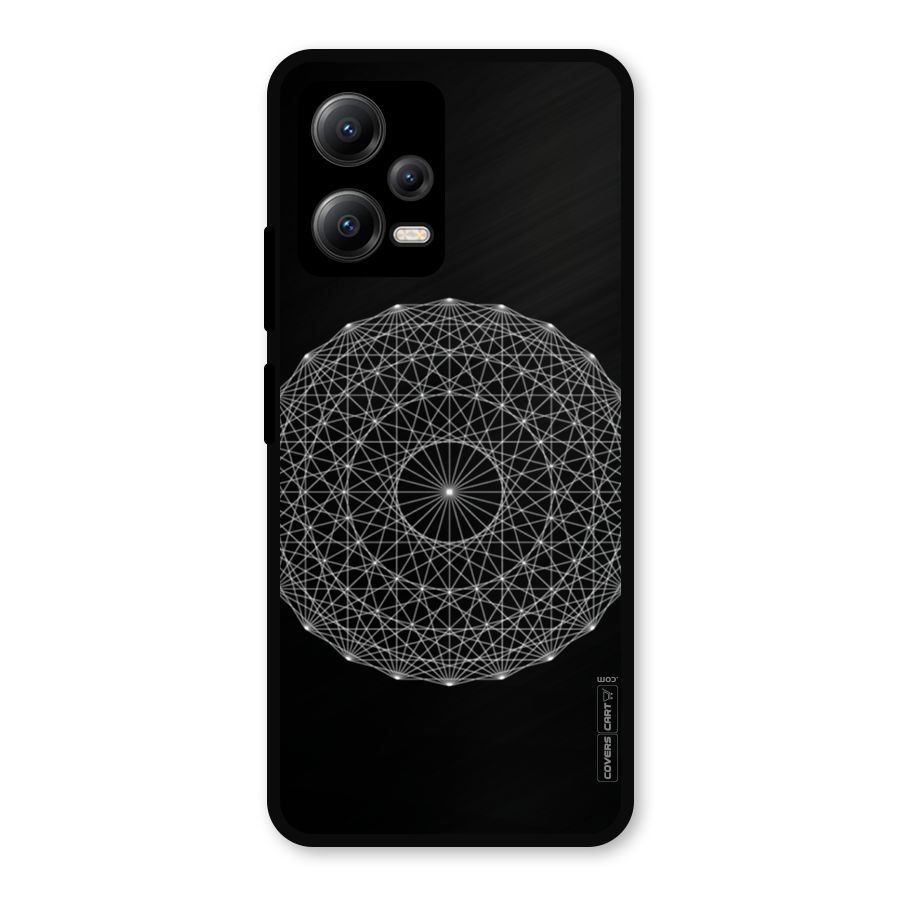 Black Clipart Metal Back Case for Redmi Note 12 5G