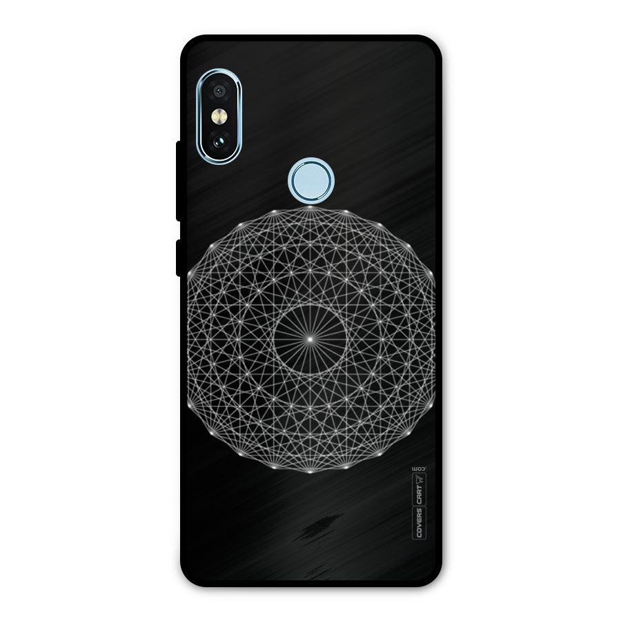 Black Clipart Metal Back Case for Redmi Note 5 Pro
