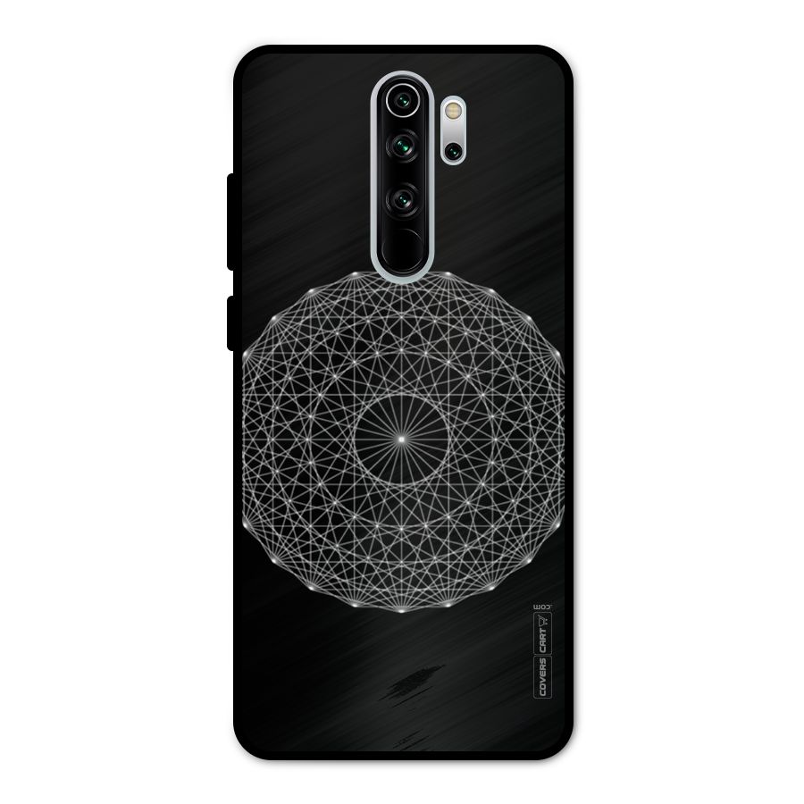 Black Clipart Metal Back Case for Redmi Note 8 Pro