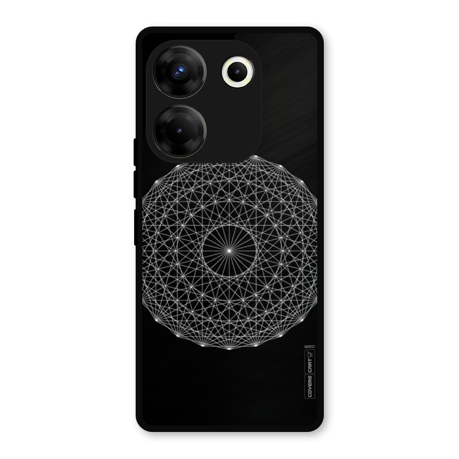 Black Clipart Metal Back Case for Tecno Camon 20