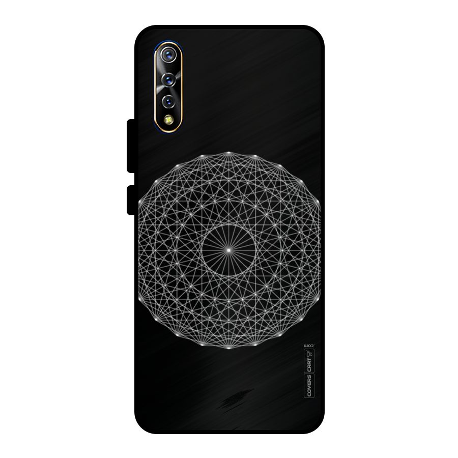 Black Clipart Metal Back Case for Vivo S1