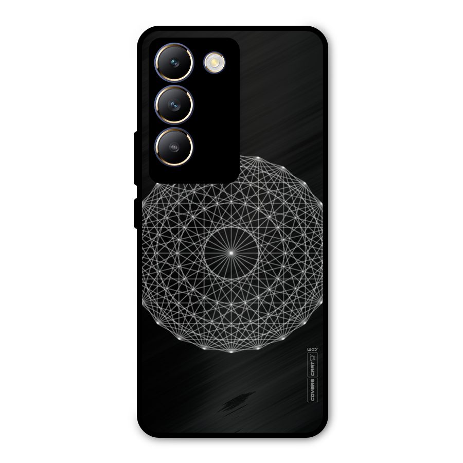 Black Clipart Metal Back Case for Vivo T3 5G