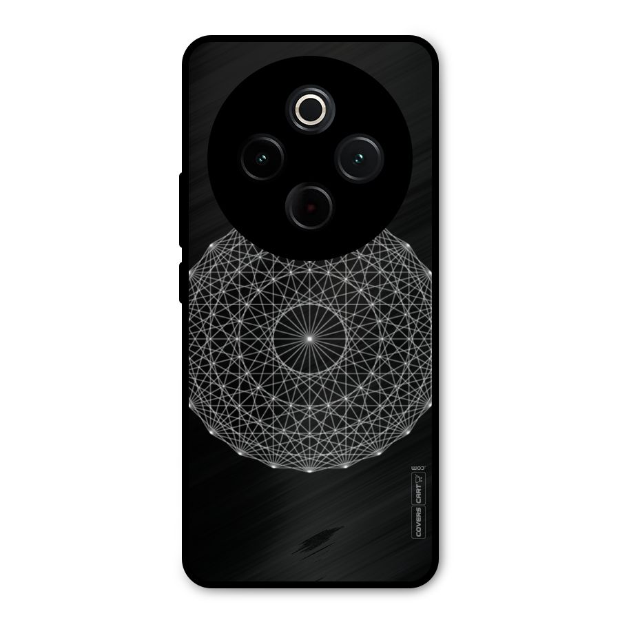 Black Clipart Metal Back Case for Vivo T4