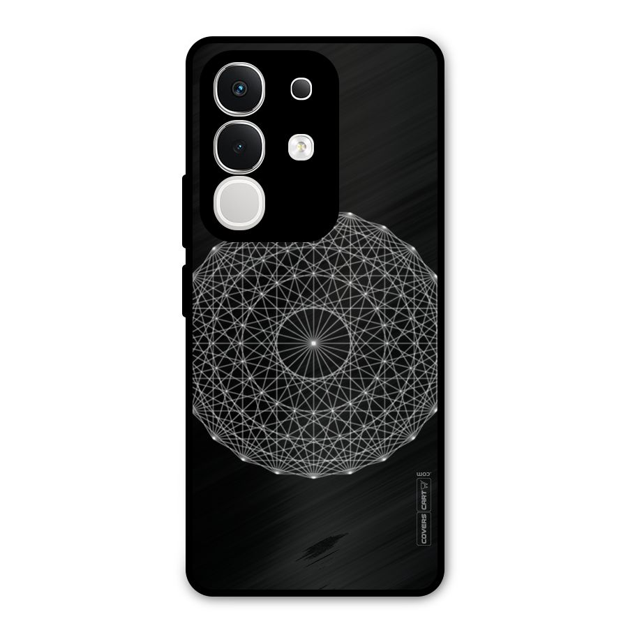 Black Clipart Metal Back Case for Vivo T4x