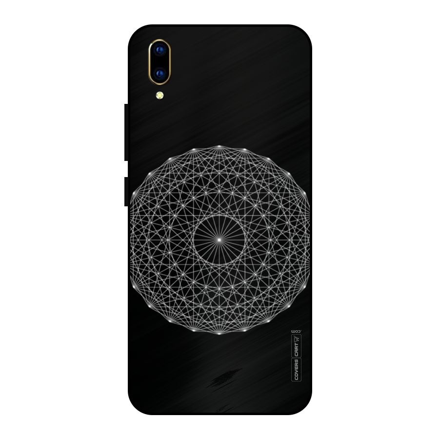 Black Clipart Metal Back Case for Vivo V11 Pro