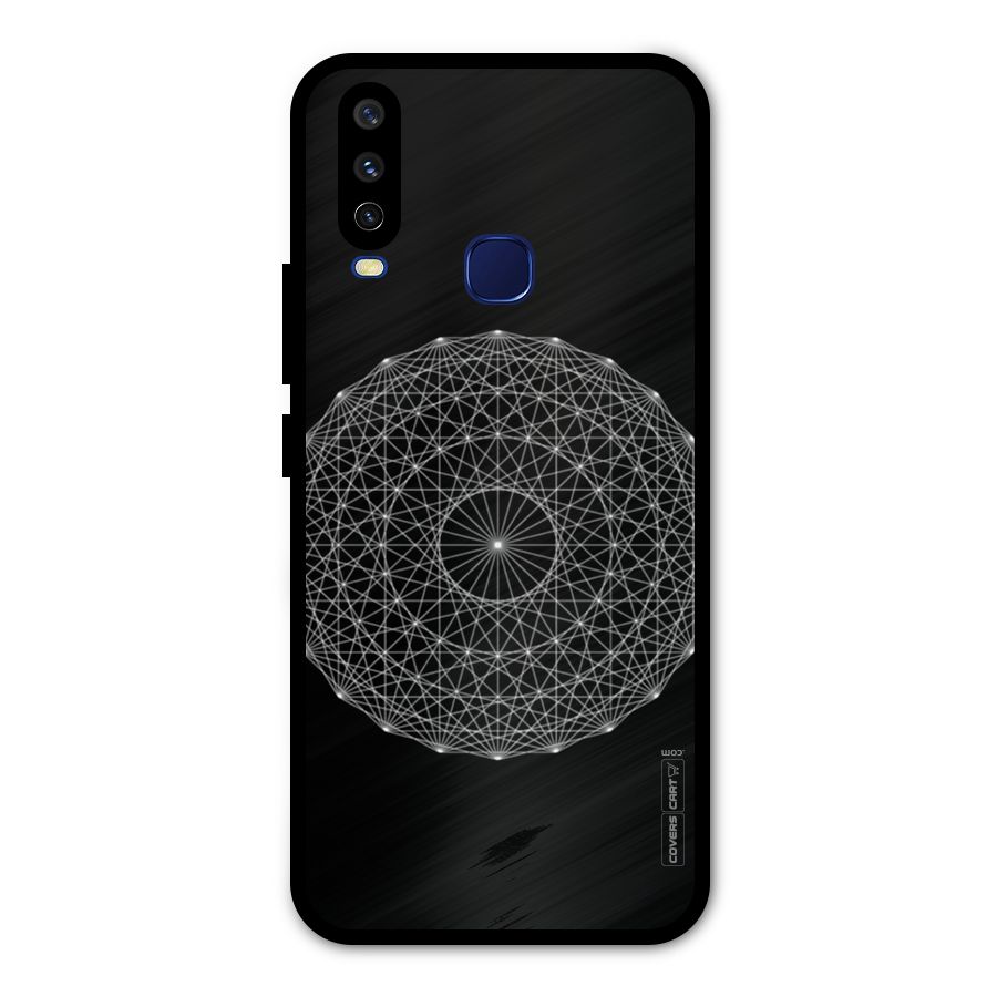 Black Clipart Metal Back Case for Vivo V17