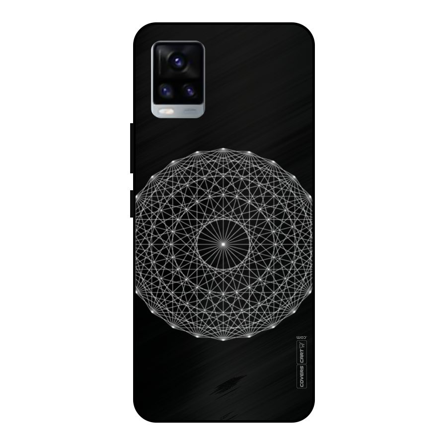 Black Clipart Metal Back Case for Vivo V20