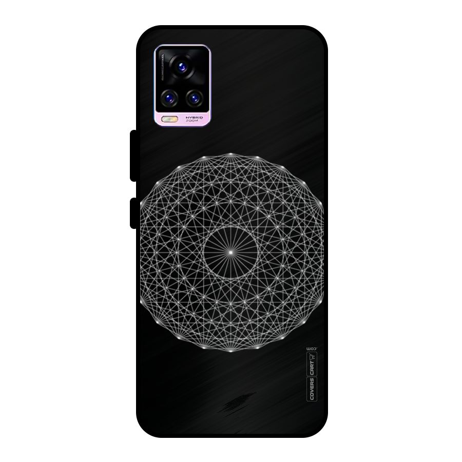 Black Clipart Metal Back Case for Vivo V20 Pro