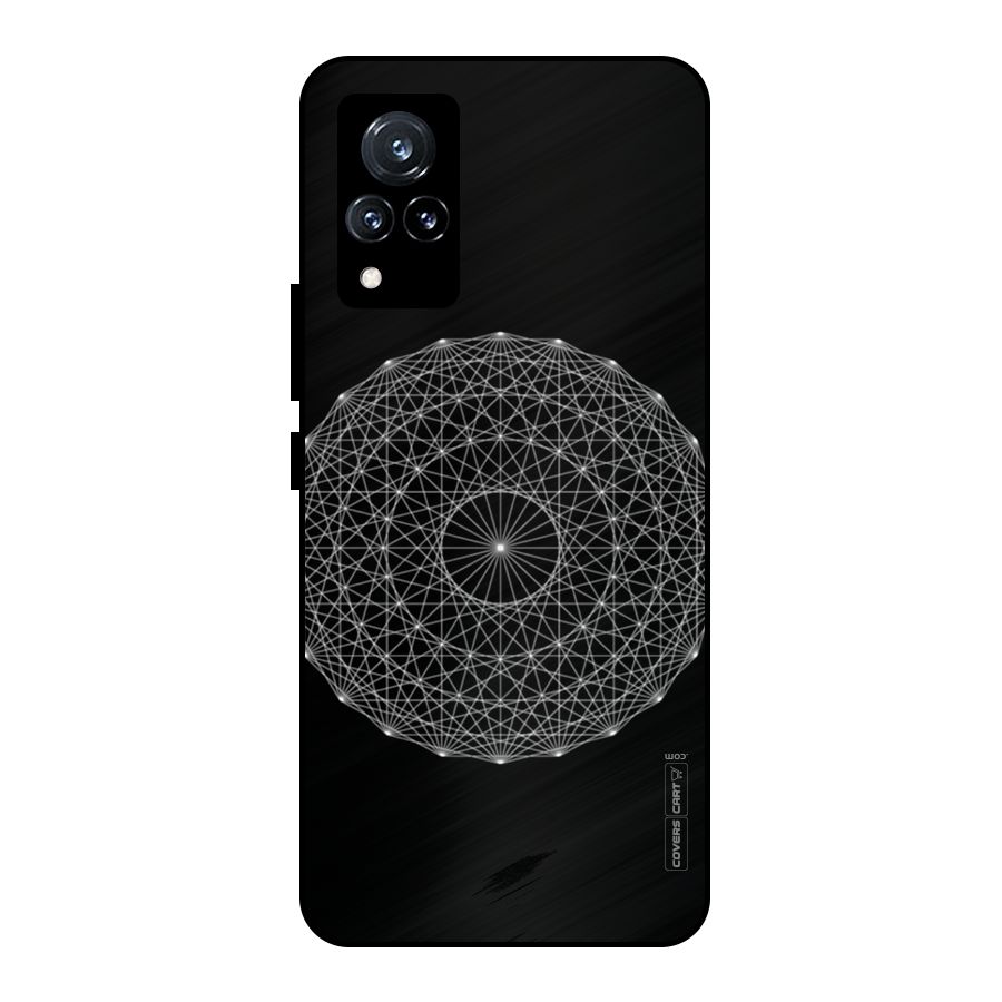 Black Clipart Metal Back Case for Vivo V21 5G