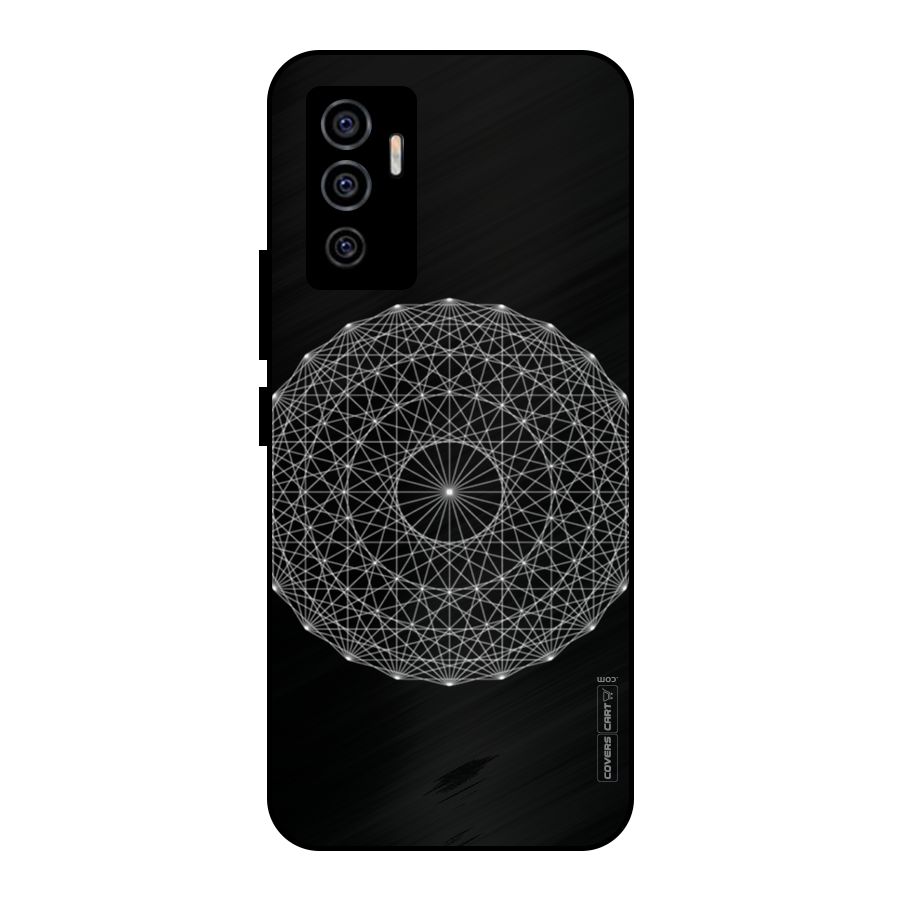 Black Clipart Metal Back Case for Vivo V23e
