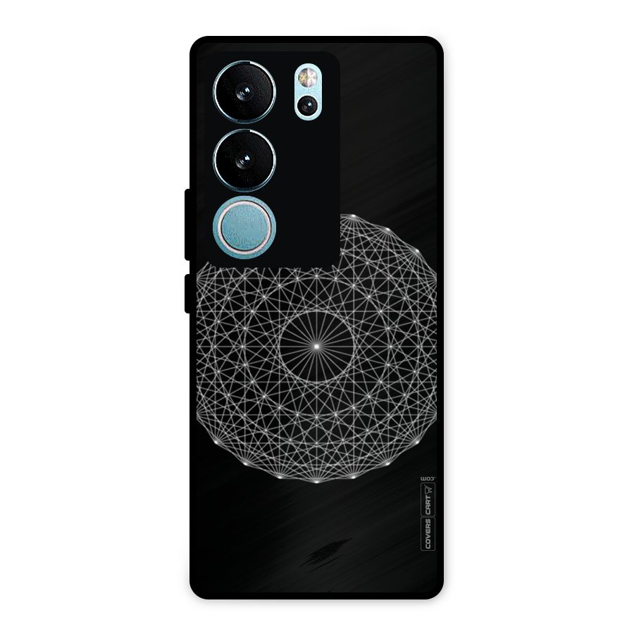 Black Clipart Metal Back Case for Vivo V29