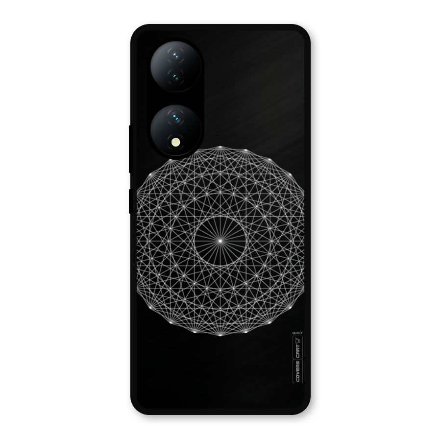 Black Clipart Metal Back Case for Vivo Y100a
