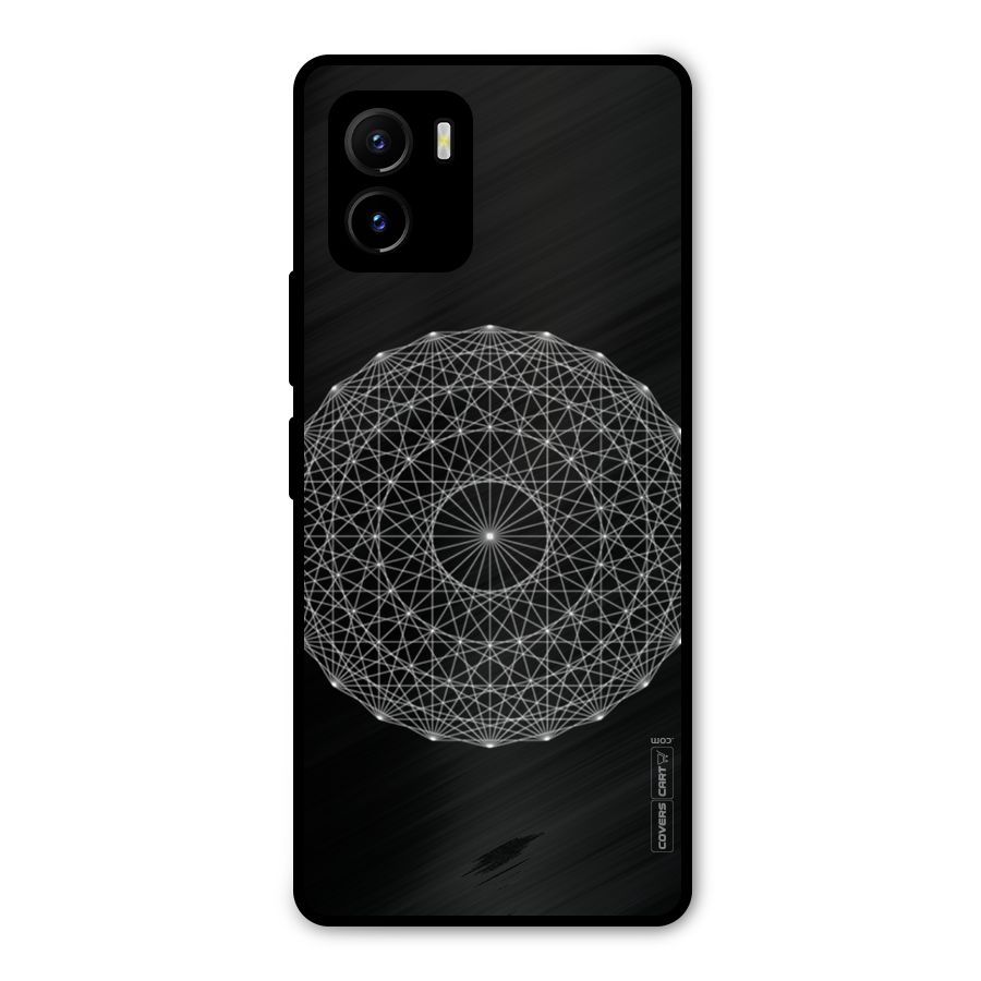 Black Clipart Metal Back Case for Vivo Y15s