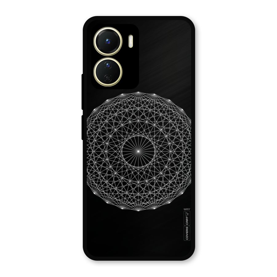 Black Clipart Metal Back Case for Vivo Y16