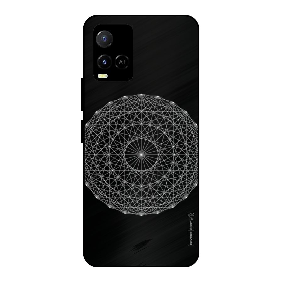 Black Clipart Metal Back Case for Vivo Y21