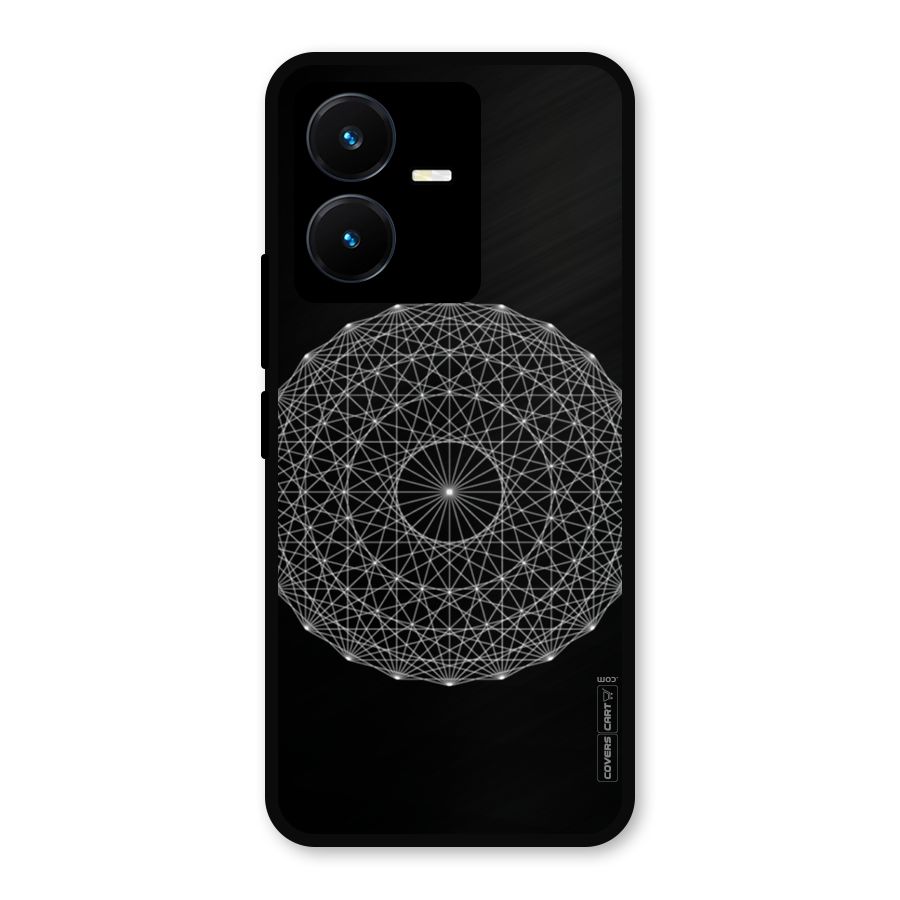 Black Clipart Metal Back Case for Vivo Y22