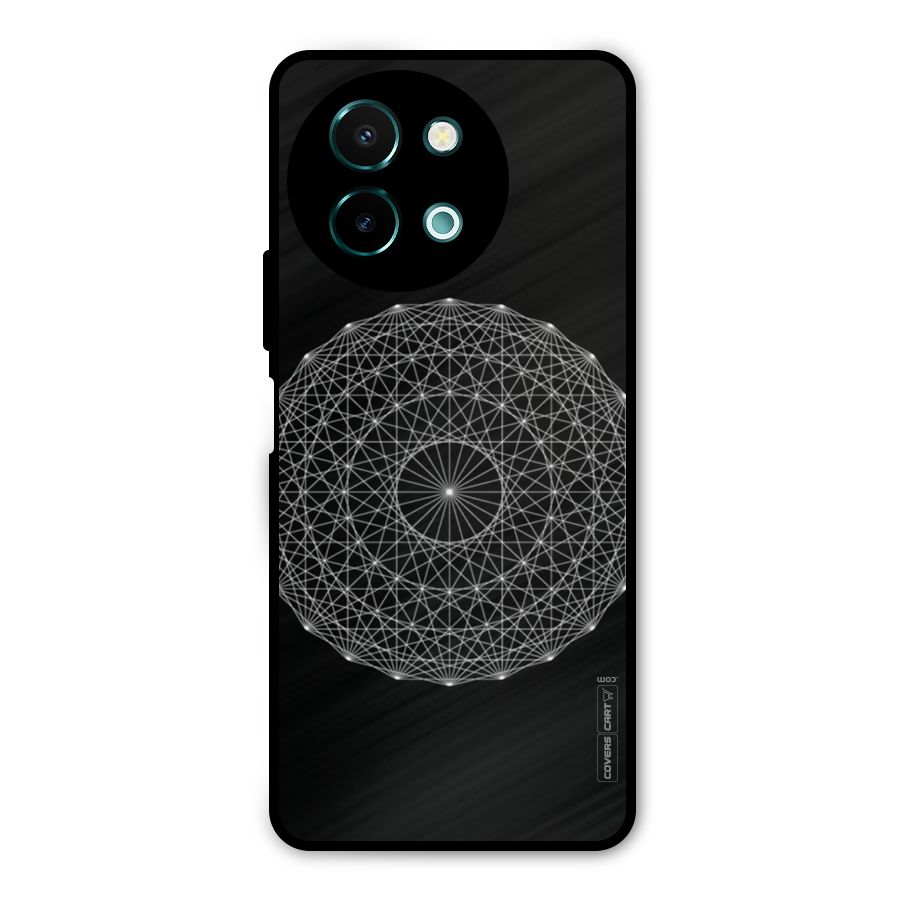 Black Clipart Metal Back Case for Vivo Y58