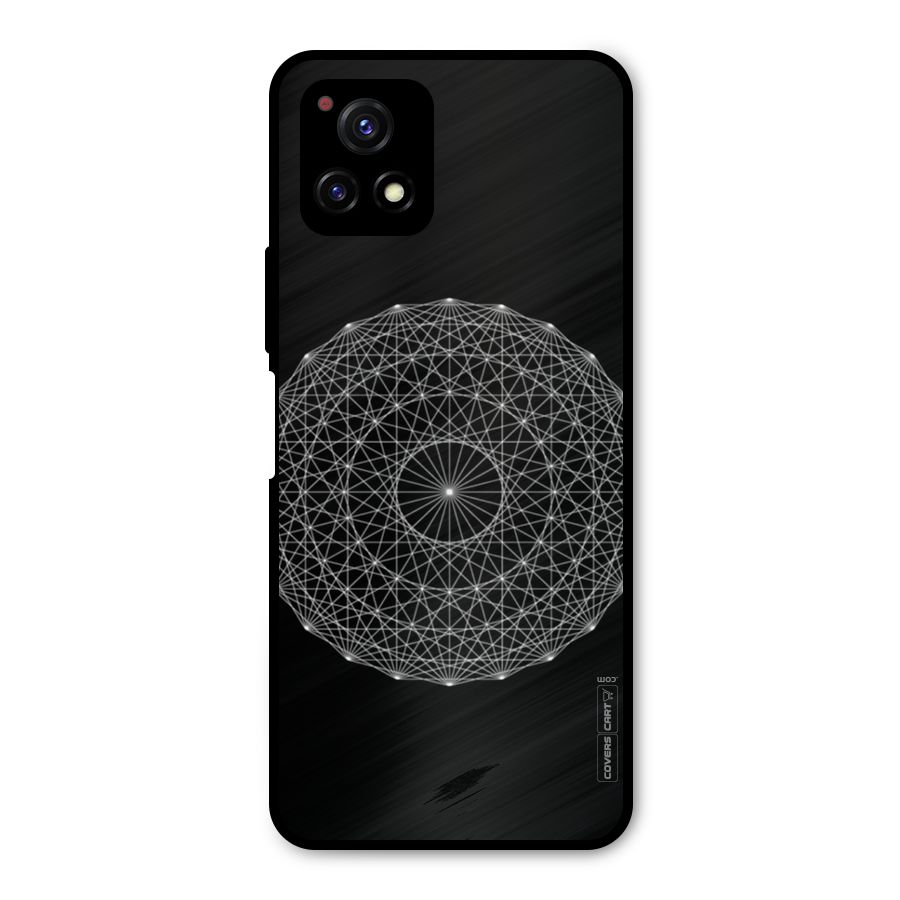 Black Clipart Metal Back Case for Vivo Y72 5G