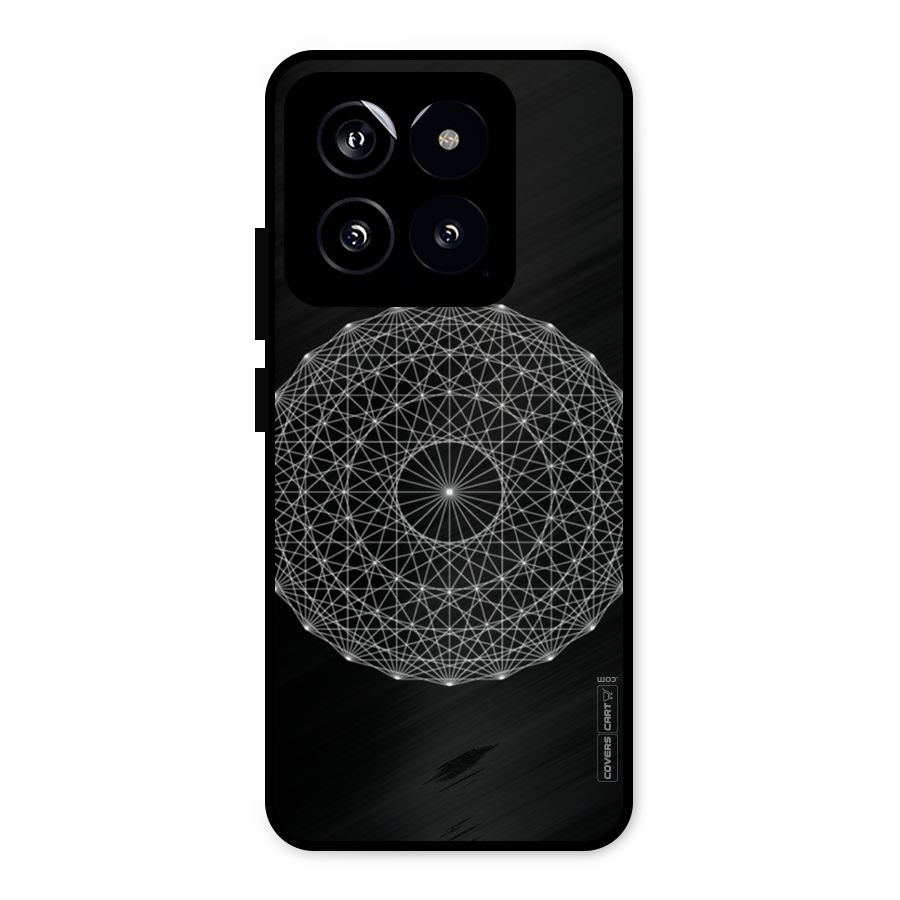 Black Clipart Metal Back Case for Xiaomi 14