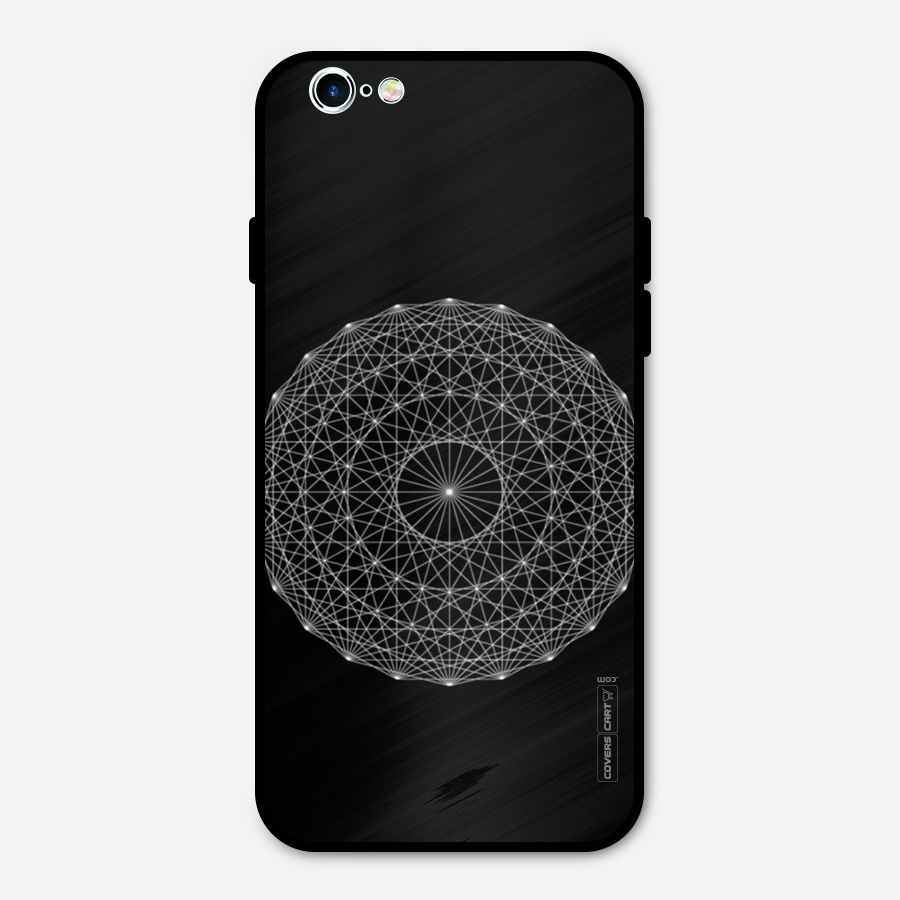 Black Clipart Metal Back Case for iPhone 6 6s