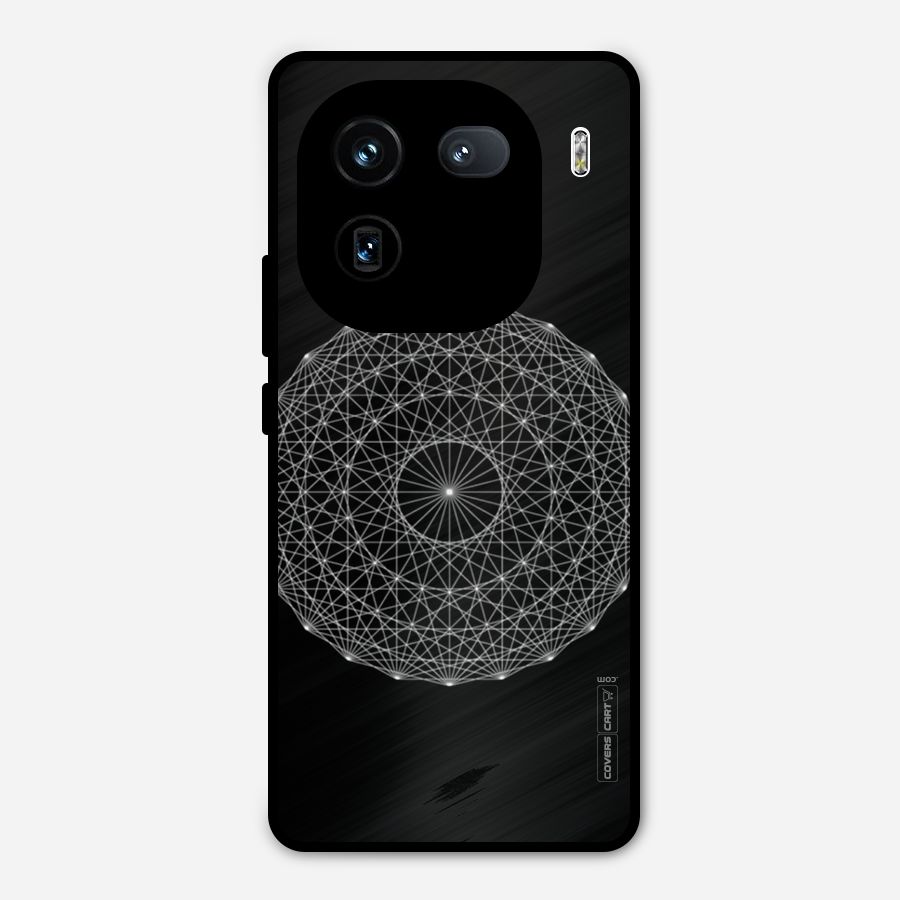 Black Clipart Metal Back Case for iQOO 12