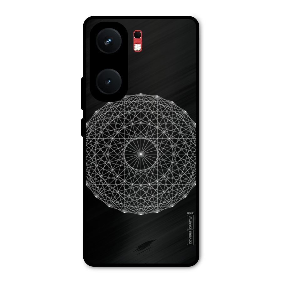 Black Clipart Metal Back Case for iQOO Neo 9 Pro