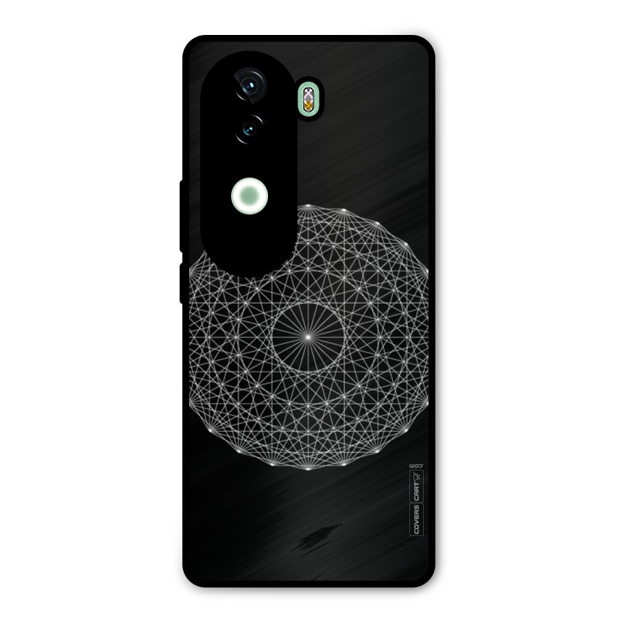 Black Clipart Metal Back Case for iQOO Z9s
