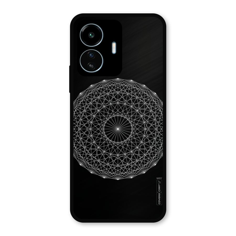 Black Clipart Metal Back Case for vivo iQOO Z6 Lite 5G