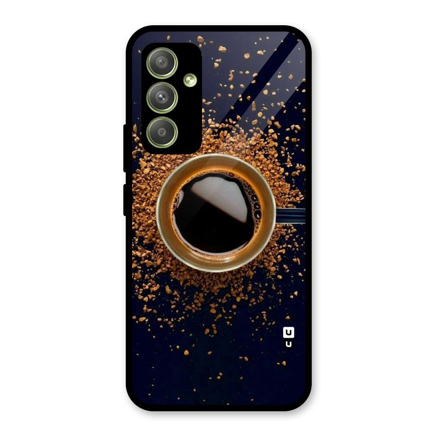Black Coffee Glass Back Case for Galaxy A54