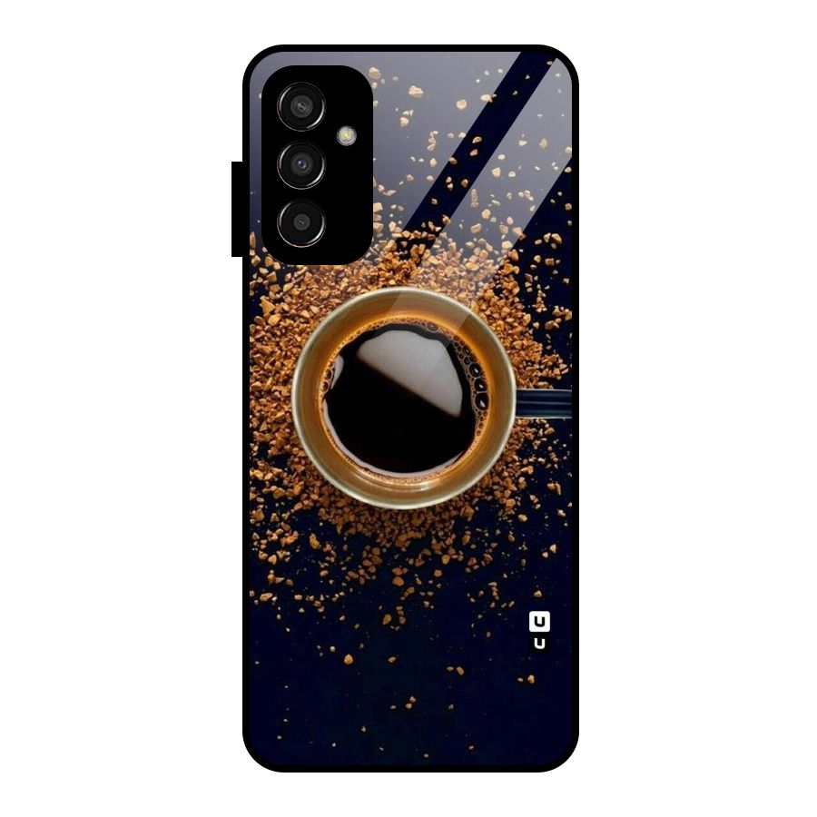 Black Coffee Glass Back Case for Galaxy F13