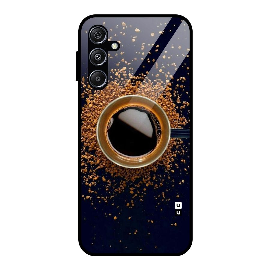 Black Coffee Glass Back Case for Galaxy M34 5G