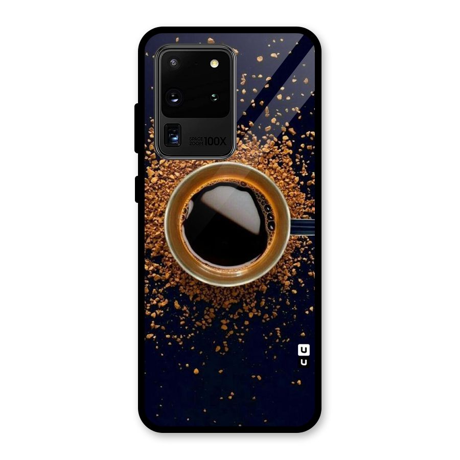 Black Coffee Glass Back Case for Galaxy S20 Ultra