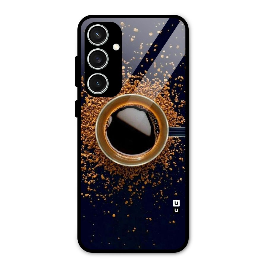 Black Coffee Glass Back Case for Galaxy S23 FE