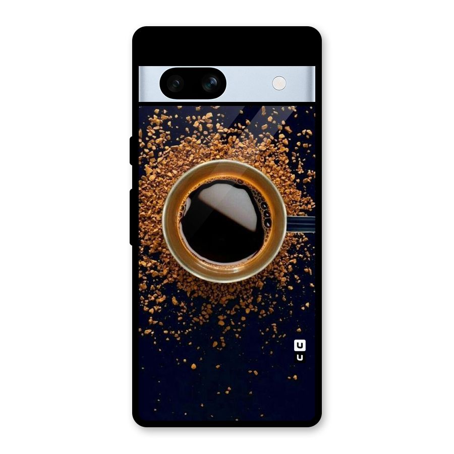 Black Coffee Glass Back Case for Google Pixel 7a