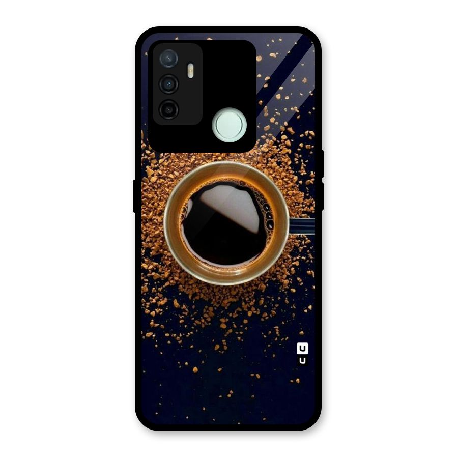 Black Coffee Glass Back Case for Oppo A53