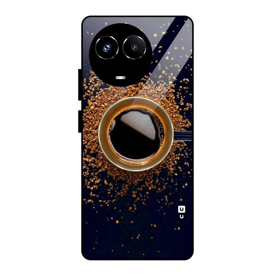 Black Coffee Glass Back Case for Realme 11X
