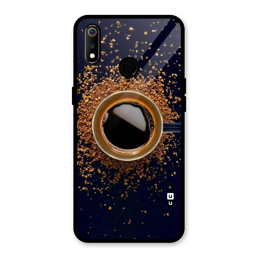 Black Coffee Glass Back Case for Realme 3i