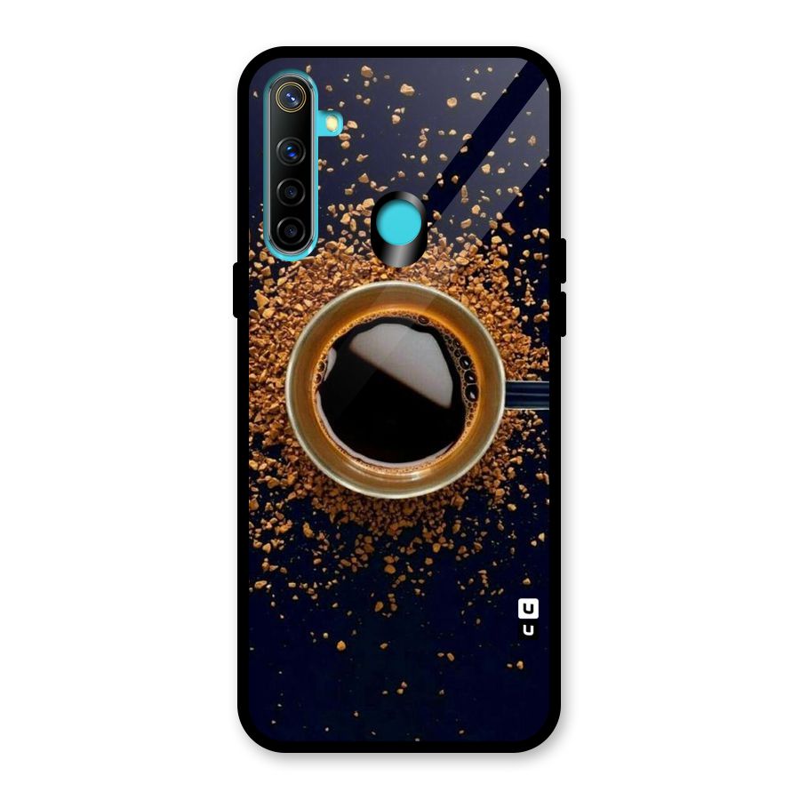 Black Coffee Glass Back Case for Realme 5i